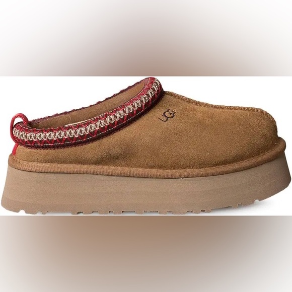 UGG Women’s Tazz Platform Slipper in chestnut. Size US 7, EU 38 - Picture 1 of 5